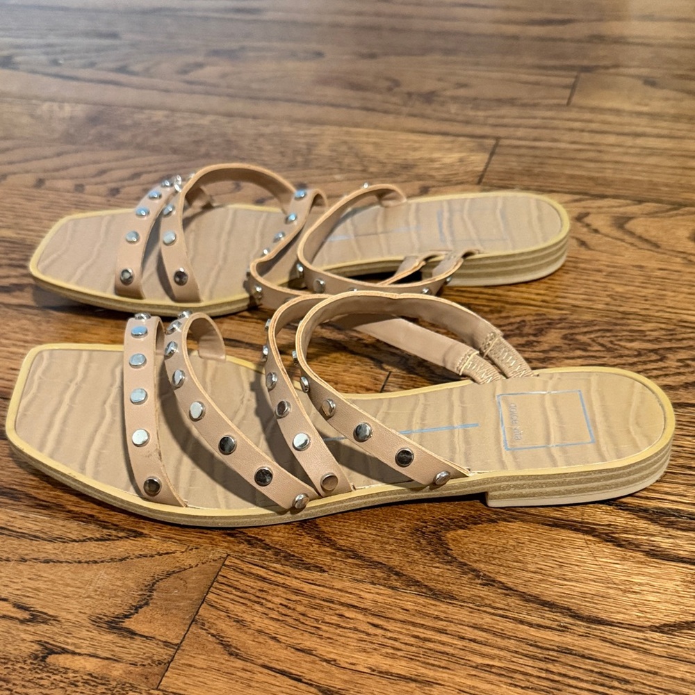 Dolce Vita Beige Studded Strappy Slide Sandals - Women - Picture 2 of 2